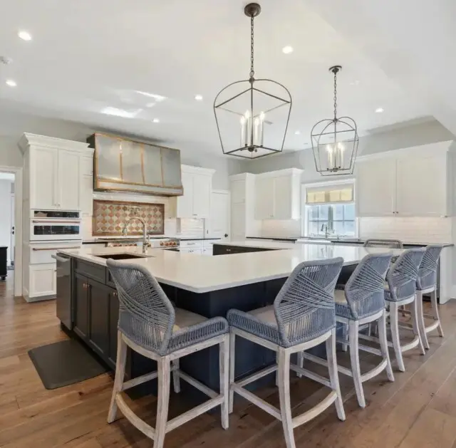 High-end kitchen in the home of NFL All-Pro Saquon Barkley 