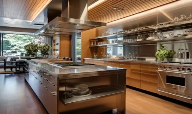 High-end kitchen in Jamie Dimon's house 