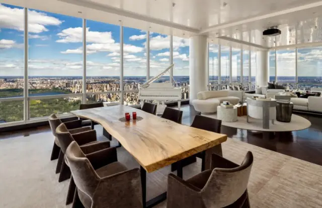 Inside the Toothsome Home of Entrepreneur and Shark Tank Star Robert Herjavec 6 Open dining space in Robert Herjavec’s high-rise Manhattan house