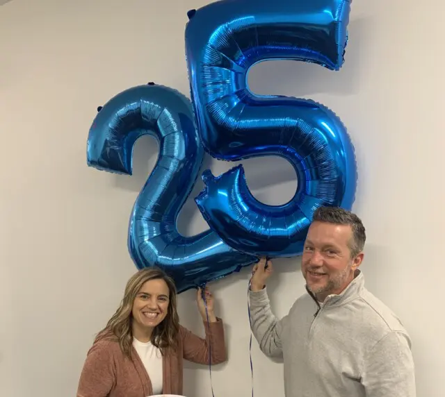 Laura Yancoskie (Left) and Dave Yancoskie (Right), Celebrate 25 years of Travillian Group