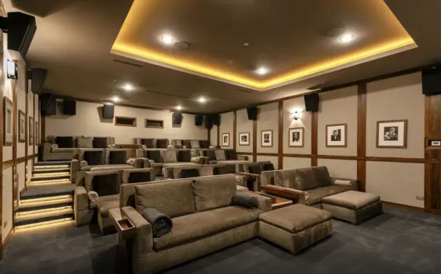 Private theater room in the house of Steve Wynn 