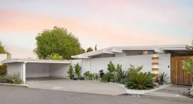 Shaun White's Midcentury Modern home exterior