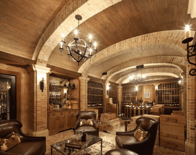 Large wine cellar inside actor Wahlberg’s Beverly Hills home