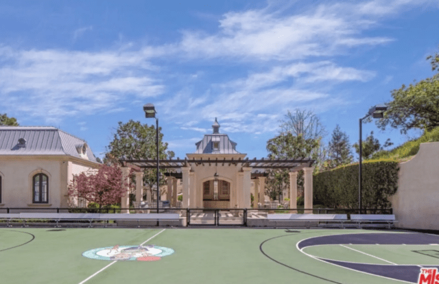 Full size outdoor basketball court 