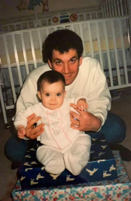 Community Bank President Bob Marino, and his 1-year-old daughter.