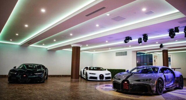 Spacious garage in Michael Amini’s estate 