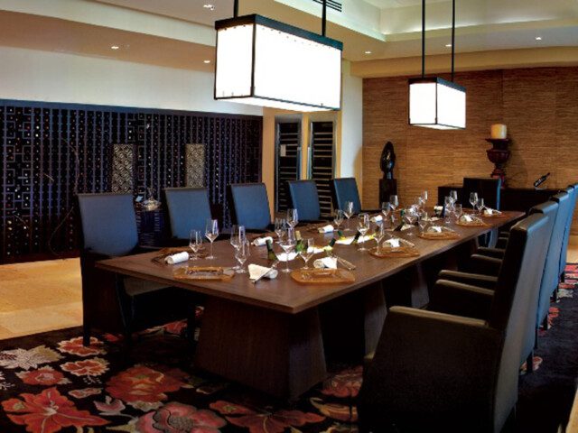 Stylish dining area of B.A.N.K. restaurant in Minneapolis