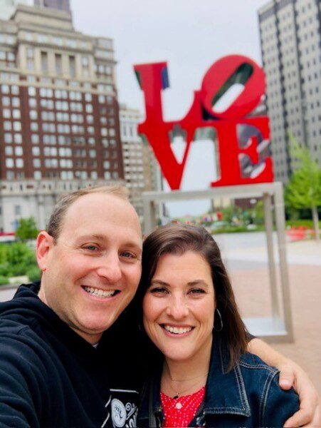 Brian and Sarah Love, at Love Park, Philadelphia PA