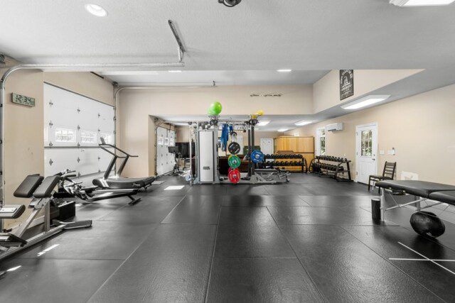 Home gym where football player Cooper Kupp stays in shape during the offseason.