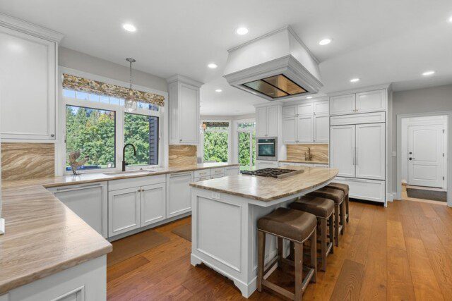 Spacious kitchen in Cooper Kupp house, perfect for preparing Super Bowl LIX host party food.