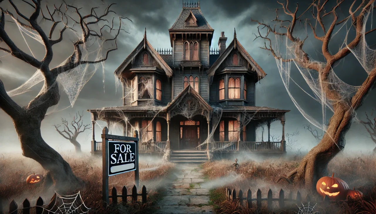 image of a haunted house that is for sale