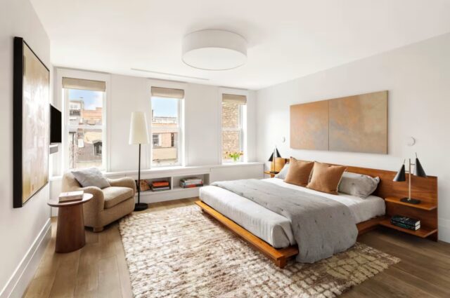 Master bedroom of celebrity Claire Danes & husband Hugh Dancy 