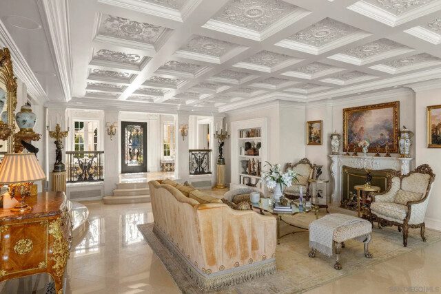 Cozy sitting room with fireplace, offering warmth and relaxation