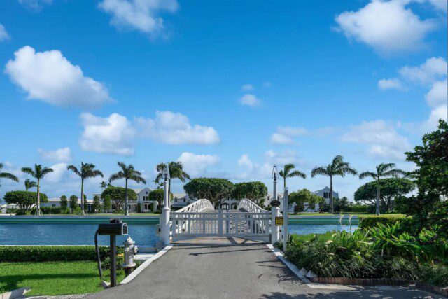 Private bridge entrance to Michael Dorrell’s Tarpon Island house 