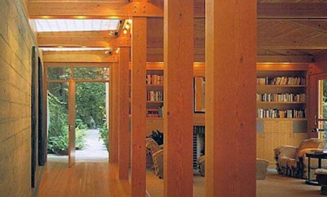 Cozy sitting room inside Bill Gates home