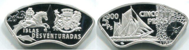 The Sailboat Coin of Islas Desventuradas 