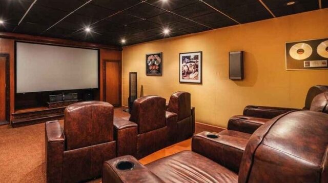 State-of-the-Art Media Room once belonging to Tommy Lee of Motley Crue 