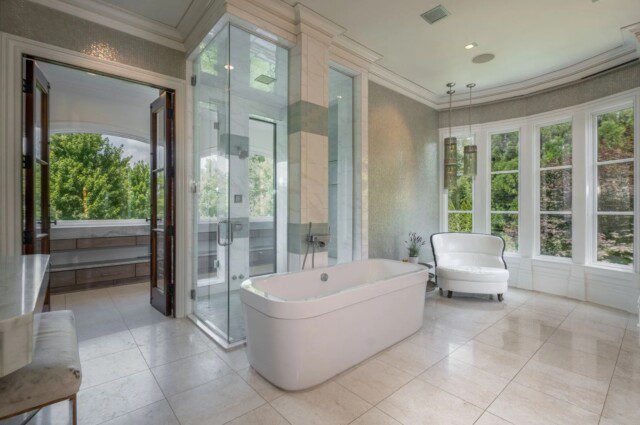 Master bathroom in Dave Ramsey’s estate 