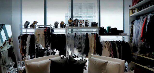 Expansive luxury closet in Loren Ridinger’s Miami condo 