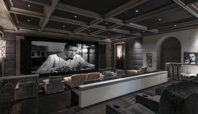 Movie theater inside The Manor, former home of Bing Crosby, Candy & Aaron Spelling 