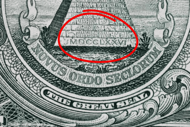 Hidden Dollar Pyramid Roman Numerals 