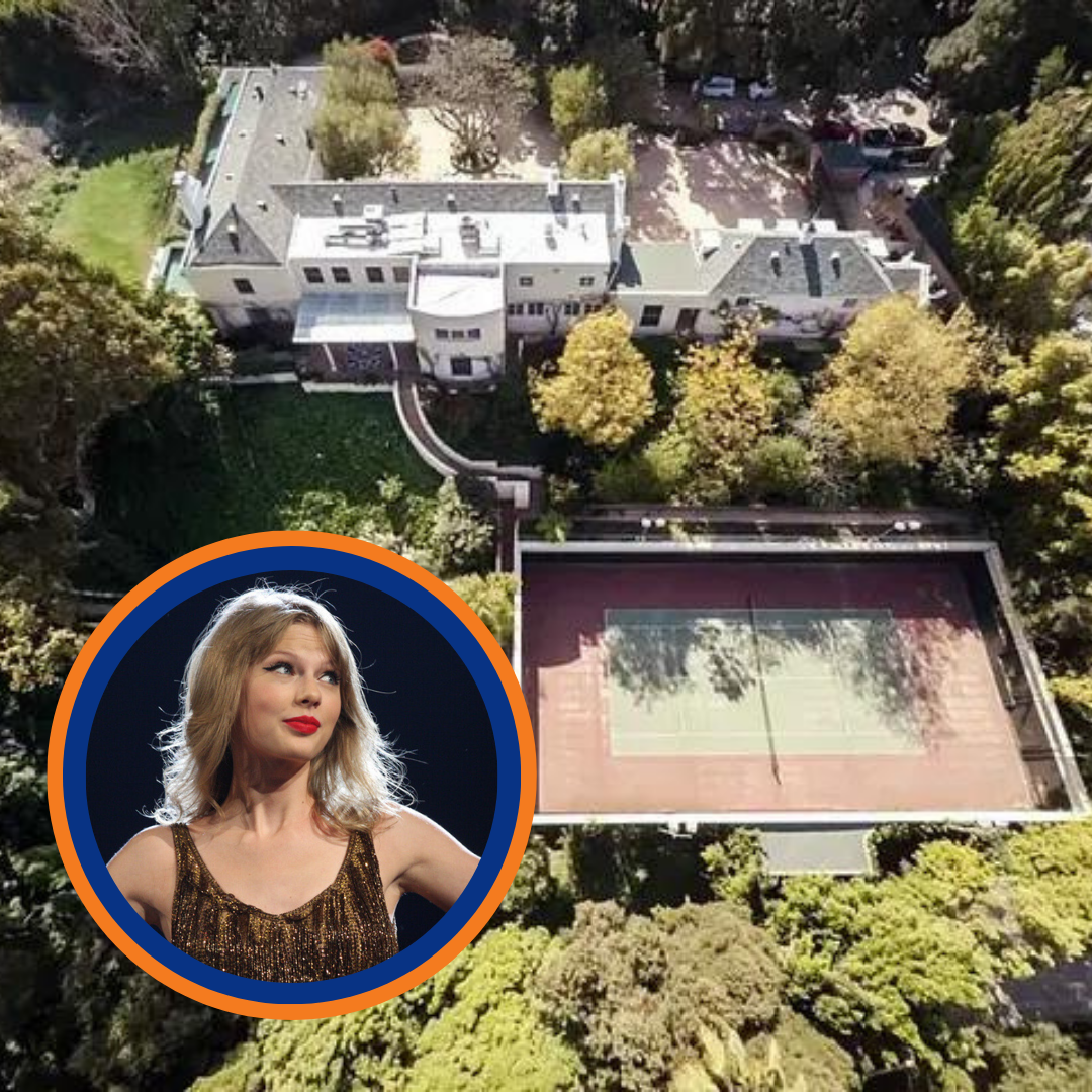 Aerial view of Taylor Swifts Home