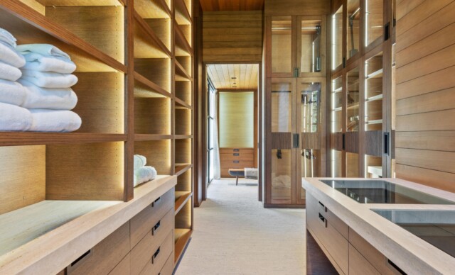 Luxurious master closet designed in Russell Weiner’s Park City home. 